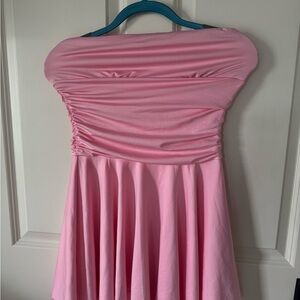 Amazon Pink Strapless Dress